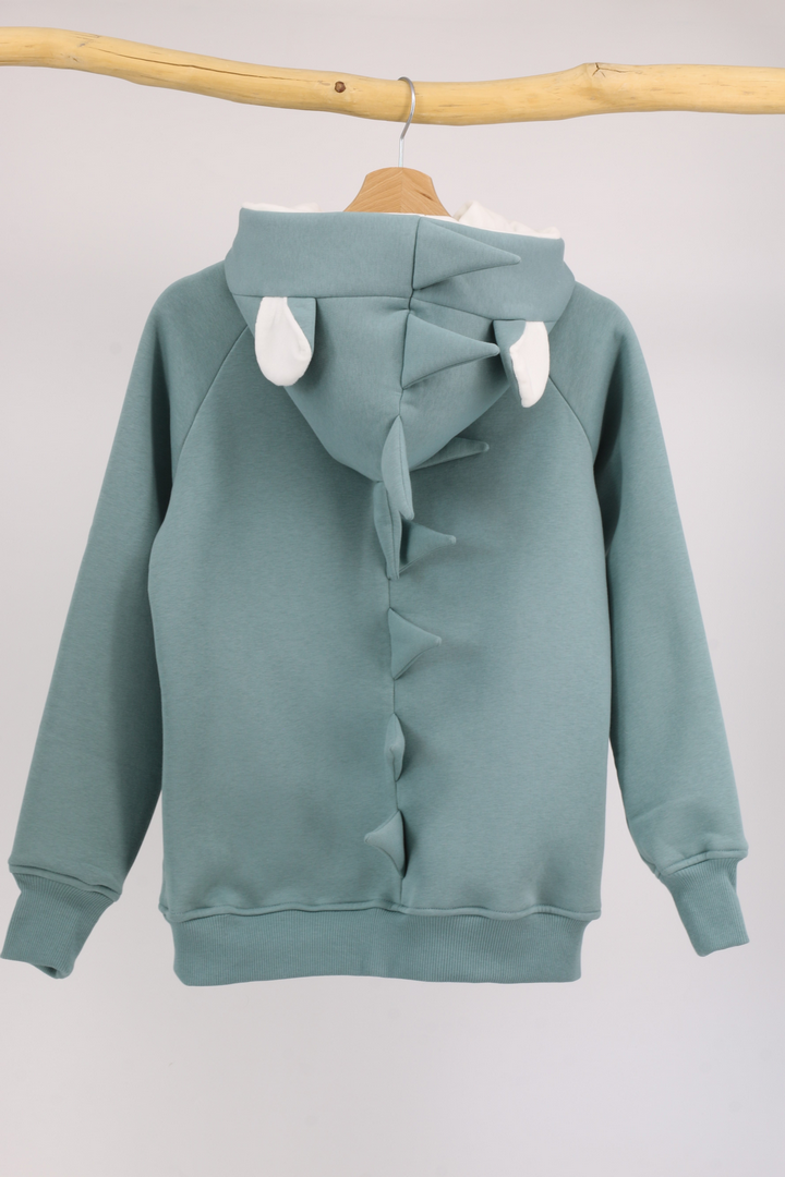 Bluza z uszami jeża i kolcami – miętowa